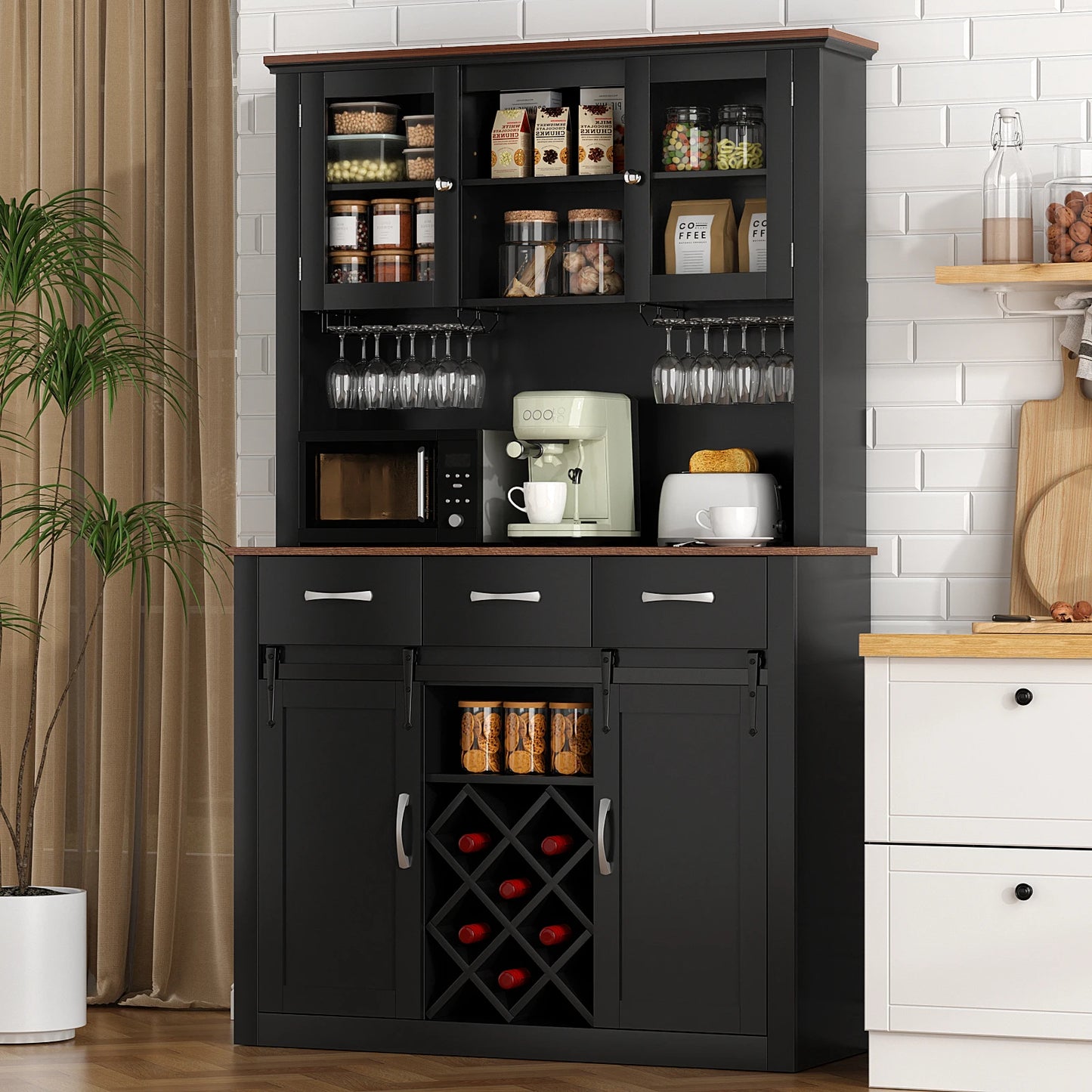 72" Tall Farmhouse Kitchen Pantry
