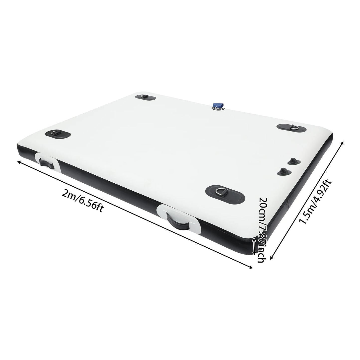 2x1.5m Inflatable Floating Fishing Platform 400kg Capacity