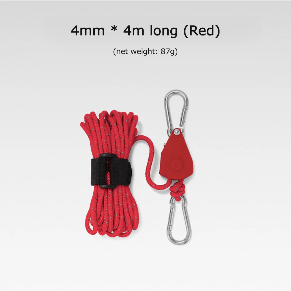 4mm 4m Rope Fastener Fixed Buckle Adjustable