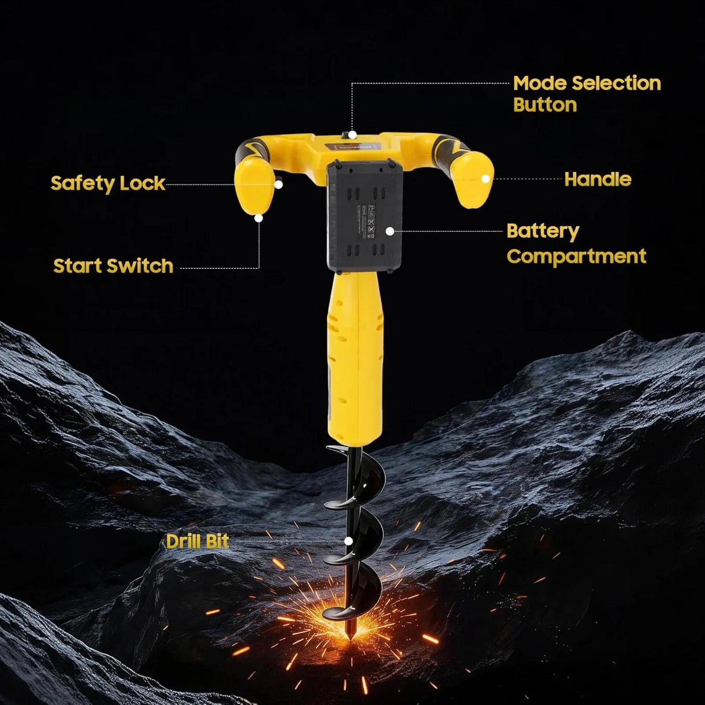Cordless, 20V Earth Auger Hole Digger W/ Charger