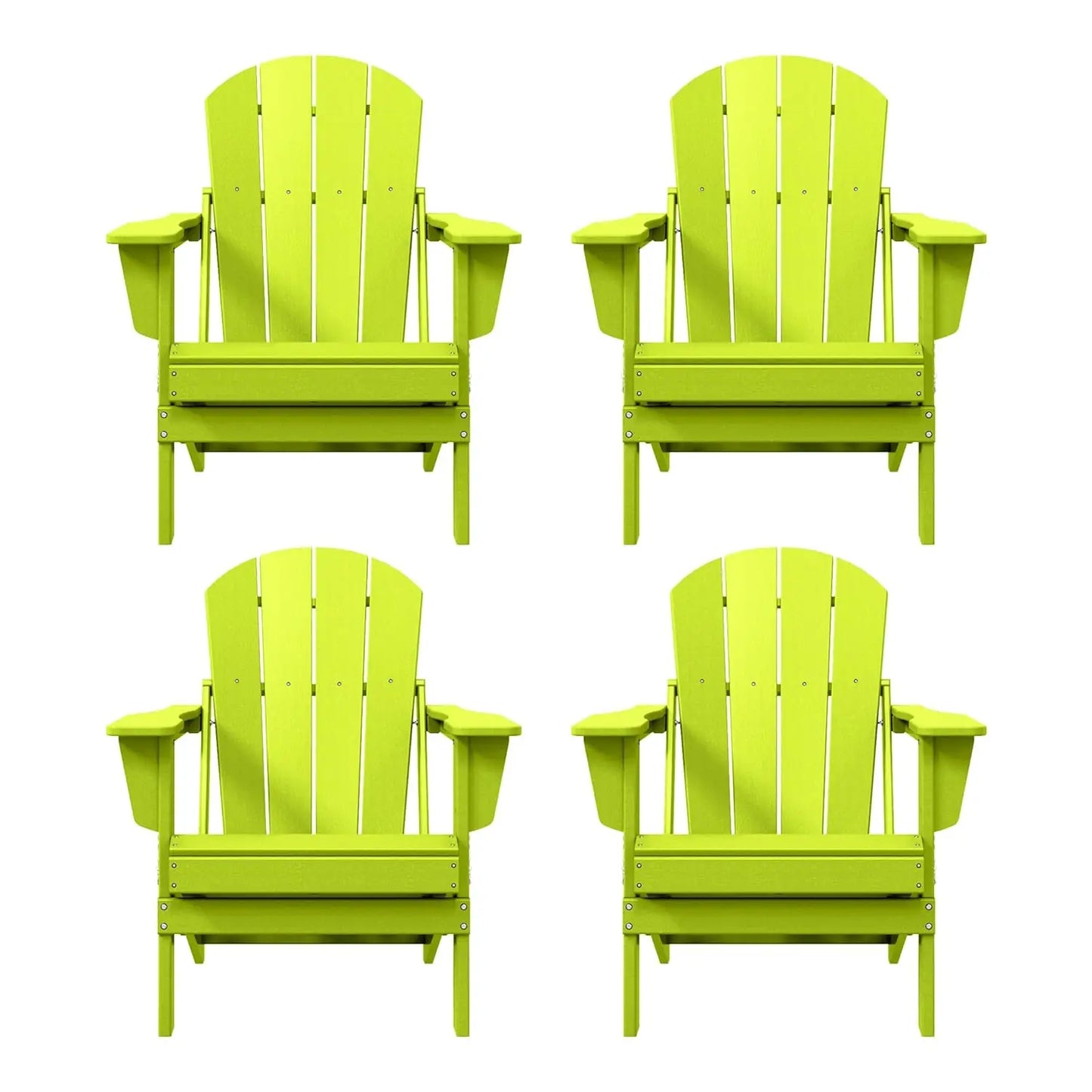 Folding Poly Adirondack Chair (Set of 4)