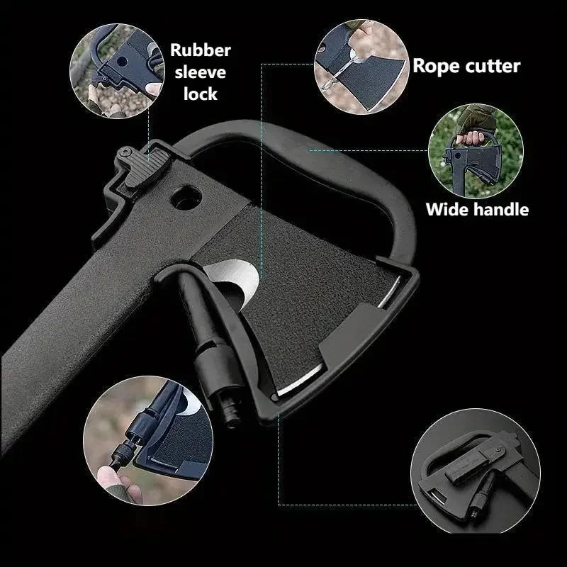 Camping Hand Axe with Nested Serrated Wood Saw Knife and Magnesium Fire Starter Tool