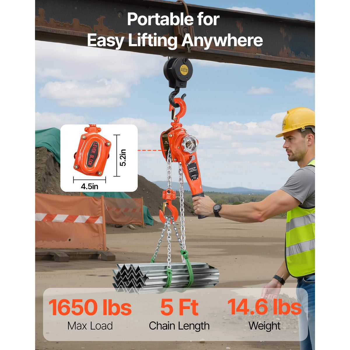 .75T Manual Lever Chain Hoist
