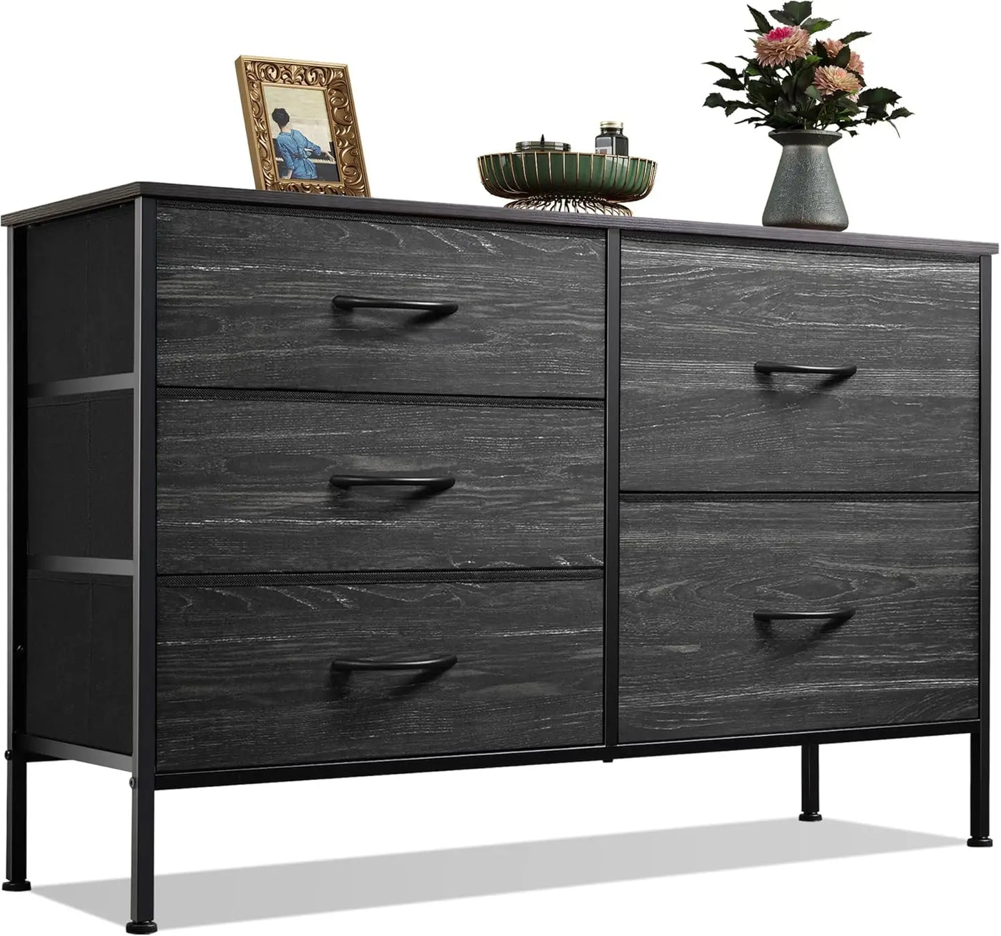Dresser for Bedroom with 5 Storage Drawers