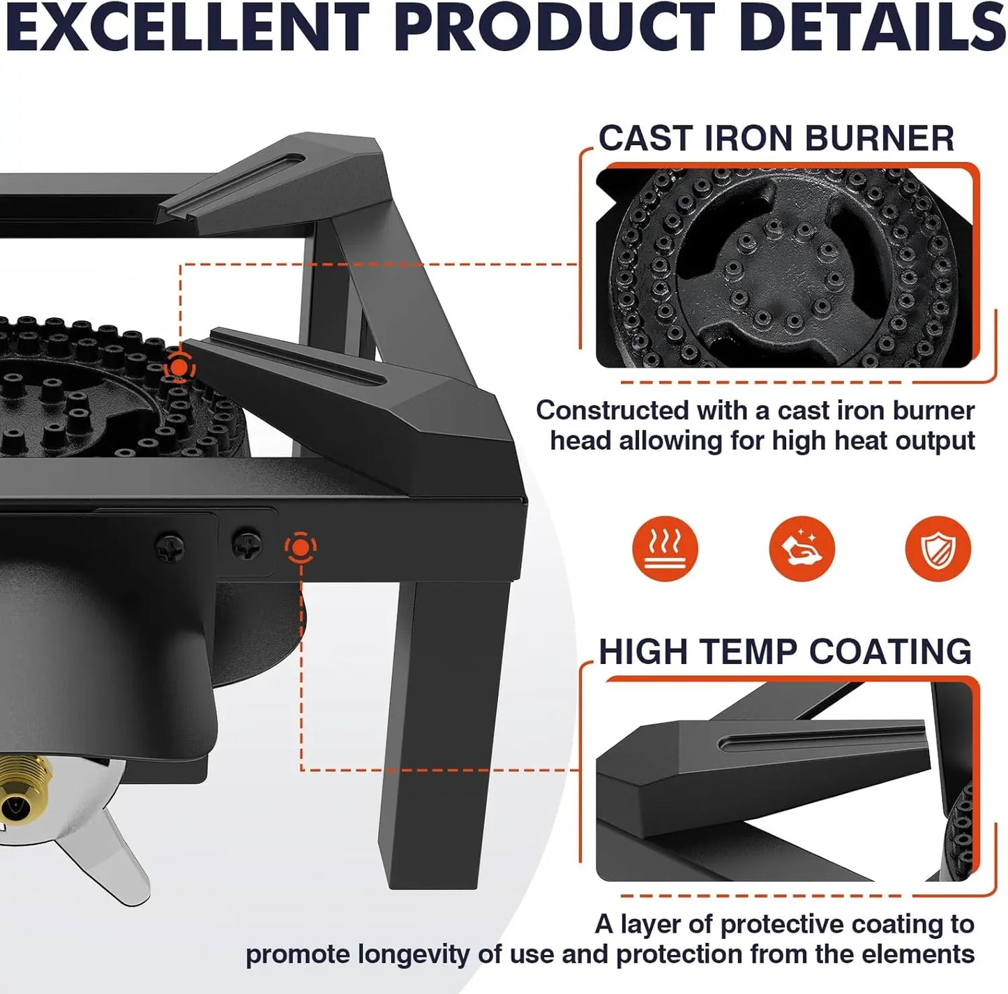 High Pressure 100000 BTU Propane Burner