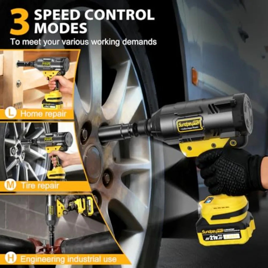 21V Cordless Impact Wrench - 1600Ft-lbs