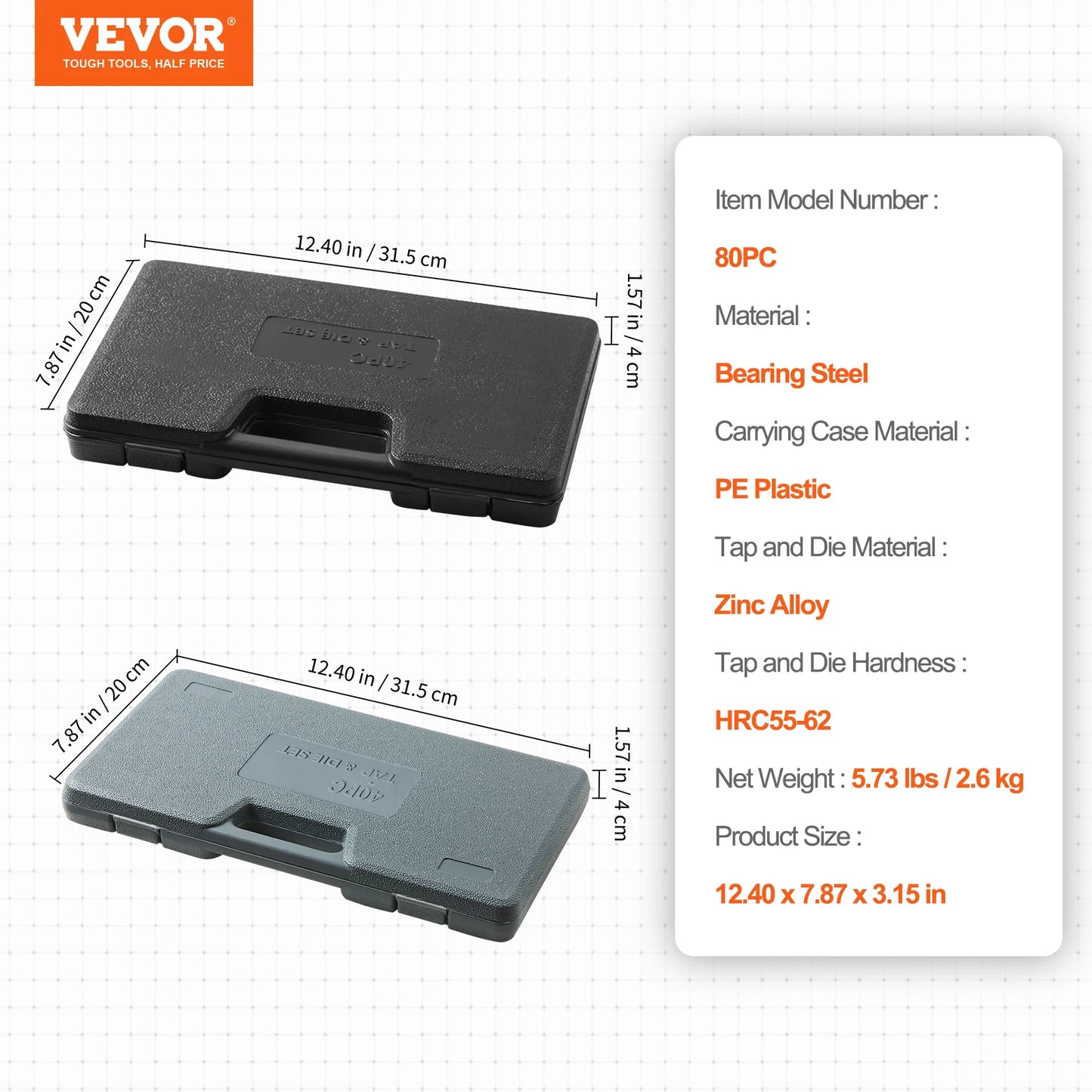 Tap and Die Set Metric SAE